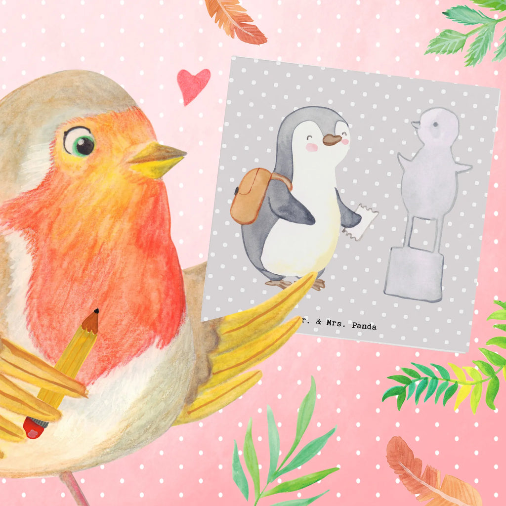 Deluxe Card penguin to visit a museum Karte, Hochwertige Grußkarte, Hochwertige Klappkarte, Klappkarte, Glückwunschkarte, Geburtstagskarte, Grußkarte, Hochzeitskarte, Einladungskarte, Geschenk, Sport, Sportart, Hobby, Schenken, Danke, Dankeschön, Auszeichnung, Gewinn, Sportler, Museum besuchen, Museen