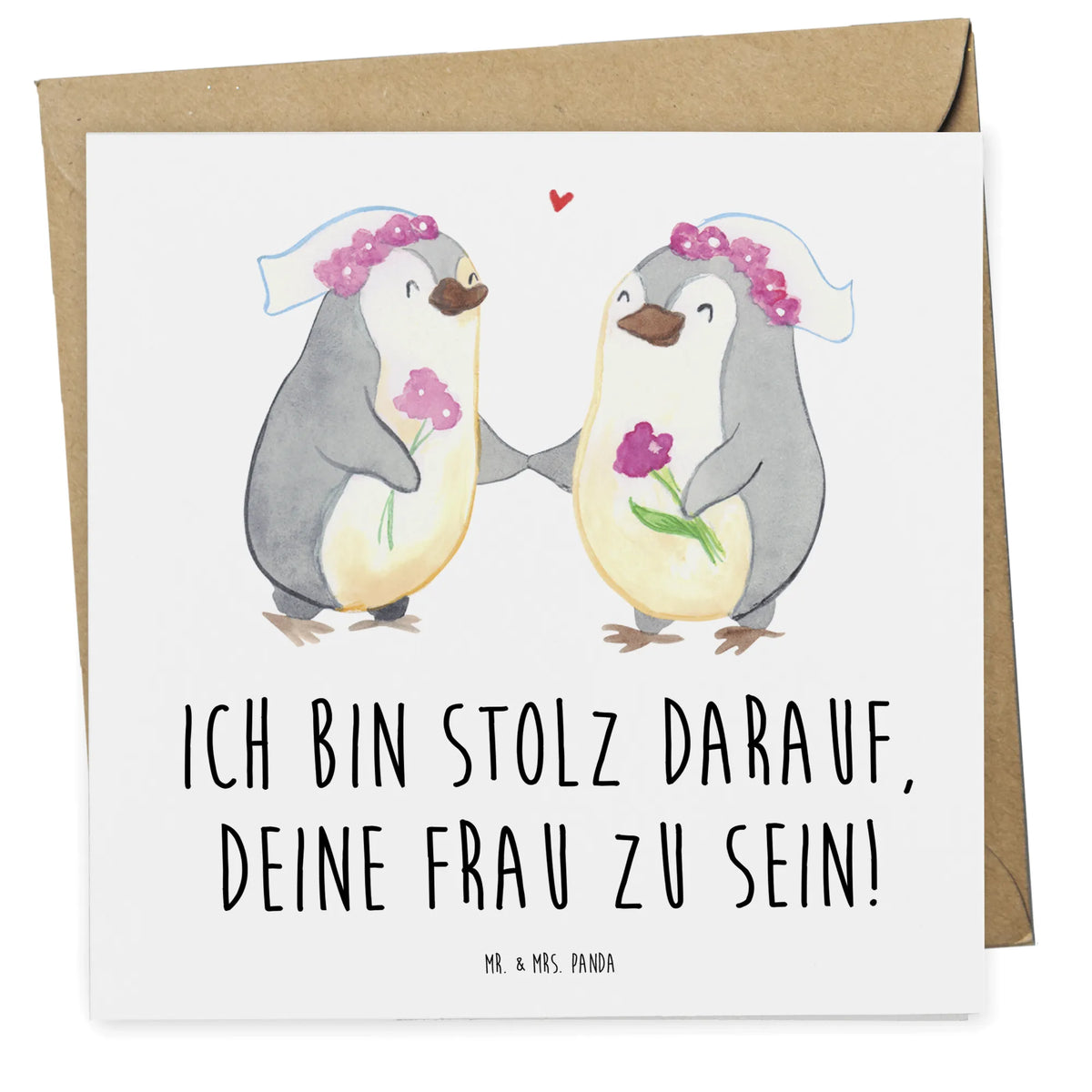 Deluxe Karte Pinguine Lesbian Pride