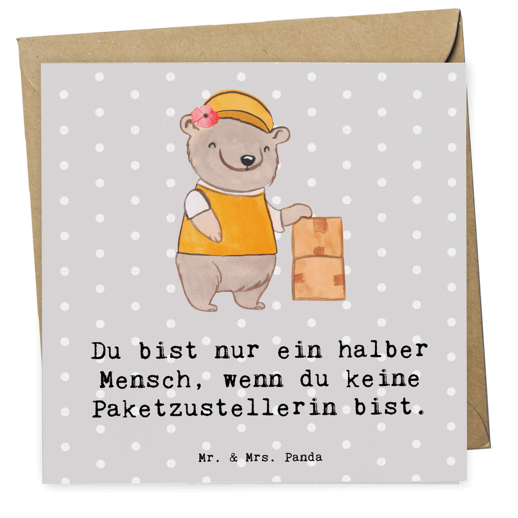 Deluxe Card Parcel deliverer Heart Hochwertige Grußkarte, Glückwunschkarte, Klappkarte, Hochzeitskarte, Einladungskarte, Karte, Grußkarte, Geburtstagskarte, Hochwertige Klappkarte, Beruf, Ausbildung, Jubiläum, Abschied, Rente, Kollege, Kollegin, Geschenk, Schenken, Arbeitskollege, Mitarbeiter, Firma, Danke, Dankeschön, Zustellservice Pakete, Paketbotin, Paketzustellerin