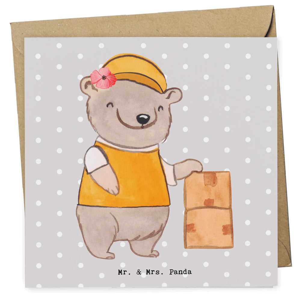 Deluxe Card Parcel deliverer Heart Hochwertige Grußkarte, Glückwunschkarte, Klappkarte, Hochzeitskarte, Einladungskarte, Karte, Grußkarte, Geburtstagskarte, Hochwertige Klappkarte, Beruf, Ausbildung, Jubiläum, Abschied, Rente, Kollege, Kollegin, Geschenk, Schenken, Arbeitskollege, Mitarbeiter, Firma, Danke, Dankeschön, Zustellservice Pakete, Paketbotin, Paketzustellerin