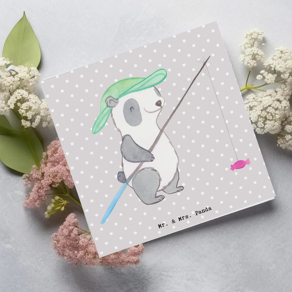 Deluxe Karte Panda Angeln Karte, Grußkarte, Klappkarte, Einladungskarte, Hochzeitskarte, Hochwertige Grußkarte, Glückwunschkarte, Hochwertige Klappkarte, Geburtstagskarte, Geschenk, Sport, Sportart, Hobby, Schenken, Danke, Dankeschön, Auszeichnung, Gewinn, Sportler, angeln, Angelverein, Angelsport, Hobbyangler, angeln gehen, Angler