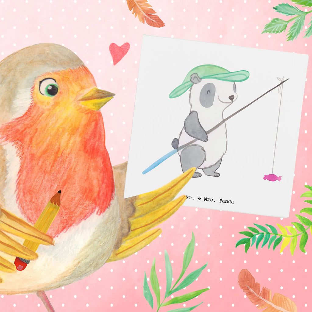 Deluxe Karte Panda Angeln Karte, Grußkarte, Klappkarte, Einladungskarte, Hochzeitskarte, Hochwertige Grußkarte, Glückwunschkarte, Hochwertige Klappkarte, Geburtstagskarte, Geschenk, Sport, Sportart, Hobby, Schenken, Danke, Dankeschön, Auszeichnung, Gewinn, Sportler, angeln, Angelverein, Angelsport, Hobbyangler, angeln gehen, Angler