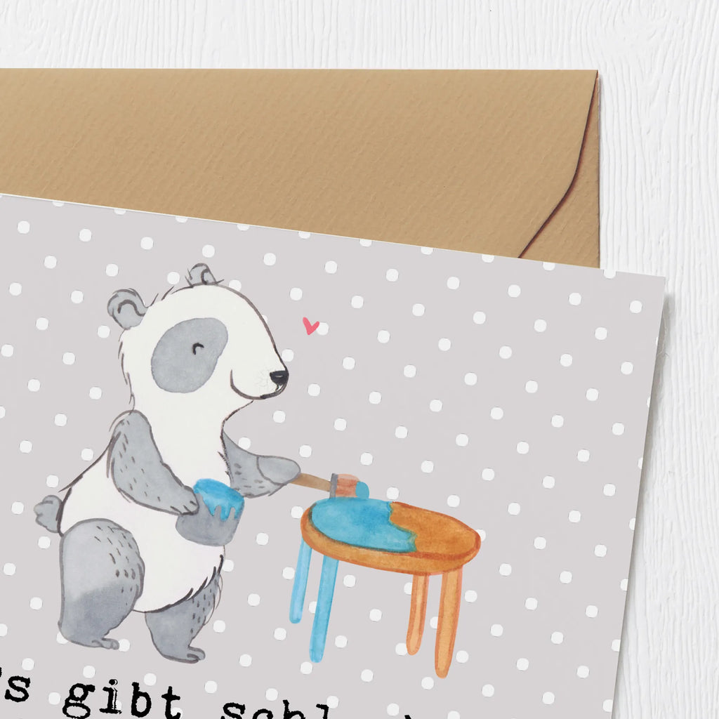 Deluxe Card panda restore furniture Glückwunschkarte, Hochwertige Grußkarte, Klappkarte, Karte, Hochzeitskarte, Geburtstagskarte, Grußkarte, Einladungskarte, Hochwertige Klappkarte, Geschenk, Sport, Sportart, Hobby, Schenken, Danke, Dankeschön, Auszeichnung, Gewinn, Sportler, Handwerk, Möbel restaurieren, antike Möbel restaurieren, Restaurator