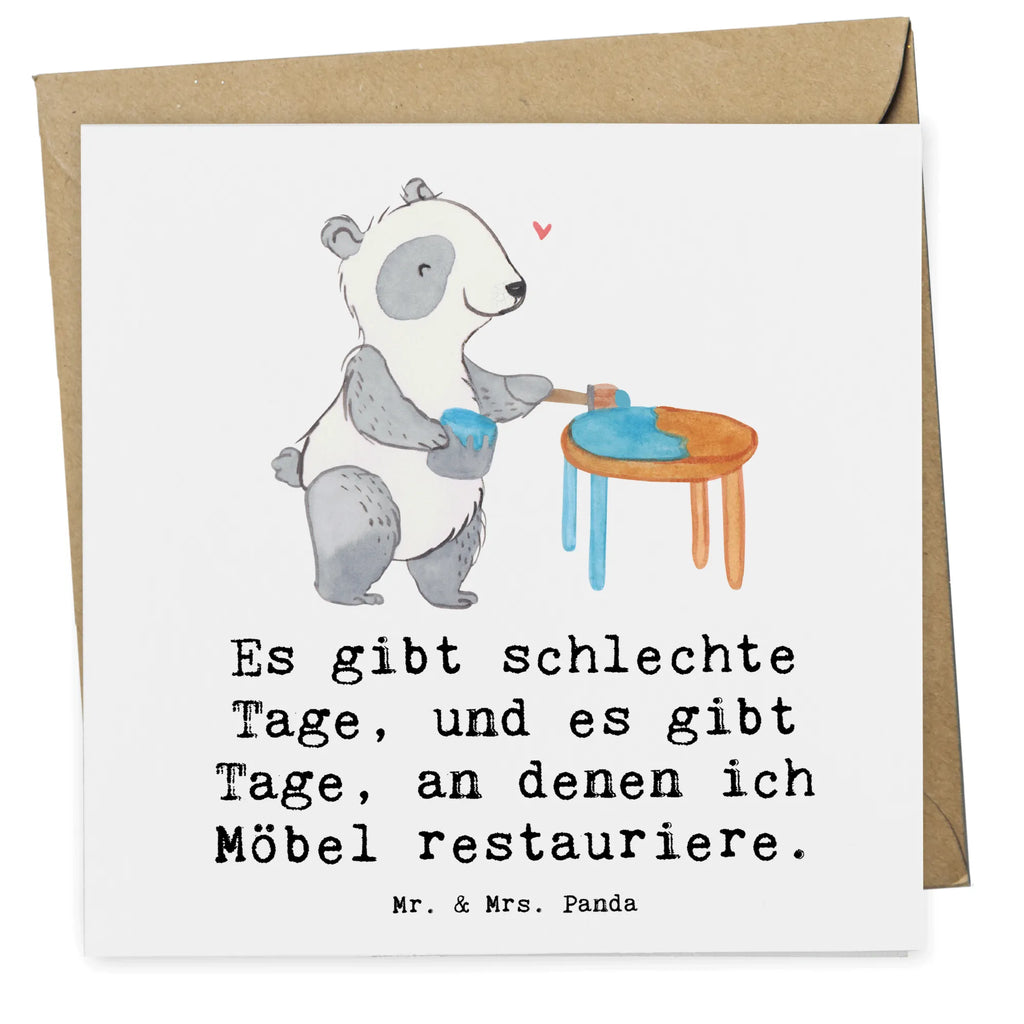 Deluxe Card panda restore furniture Glückwunschkarte, Hochwertige Grußkarte, Klappkarte, Karte, Hochzeitskarte, Geburtstagskarte, Grußkarte, Einladungskarte, Hochwertige Klappkarte, Geschenk, Sport, Sportart, Hobby, Schenken, Danke, Dankeschön, Auszeichnung, Gewinn, Sportler, Handwerk, Möbel restaurieren, antike Möbel restaurieren, Restaurator