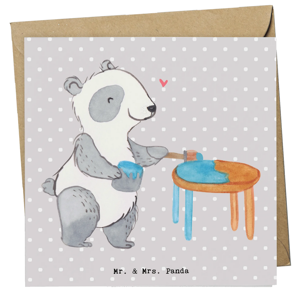 Deluxe Card panda restore furniture Glückwunschkarte, Hochwertige Grußkarte, Klappkarte, Karte, Hochzeitskarte, Geburtstagskarte, Grußkarte, Einladungskarte, Hochwertige Klappkarte, Geschenk, Sport, Sportart, Hobby, Schenken, Danke, Dankeschön, Auszeichnung, Gewinn, Sportler, Handwerk, Möbel restaurieren, antike Möbel restaurieren, Restaurator