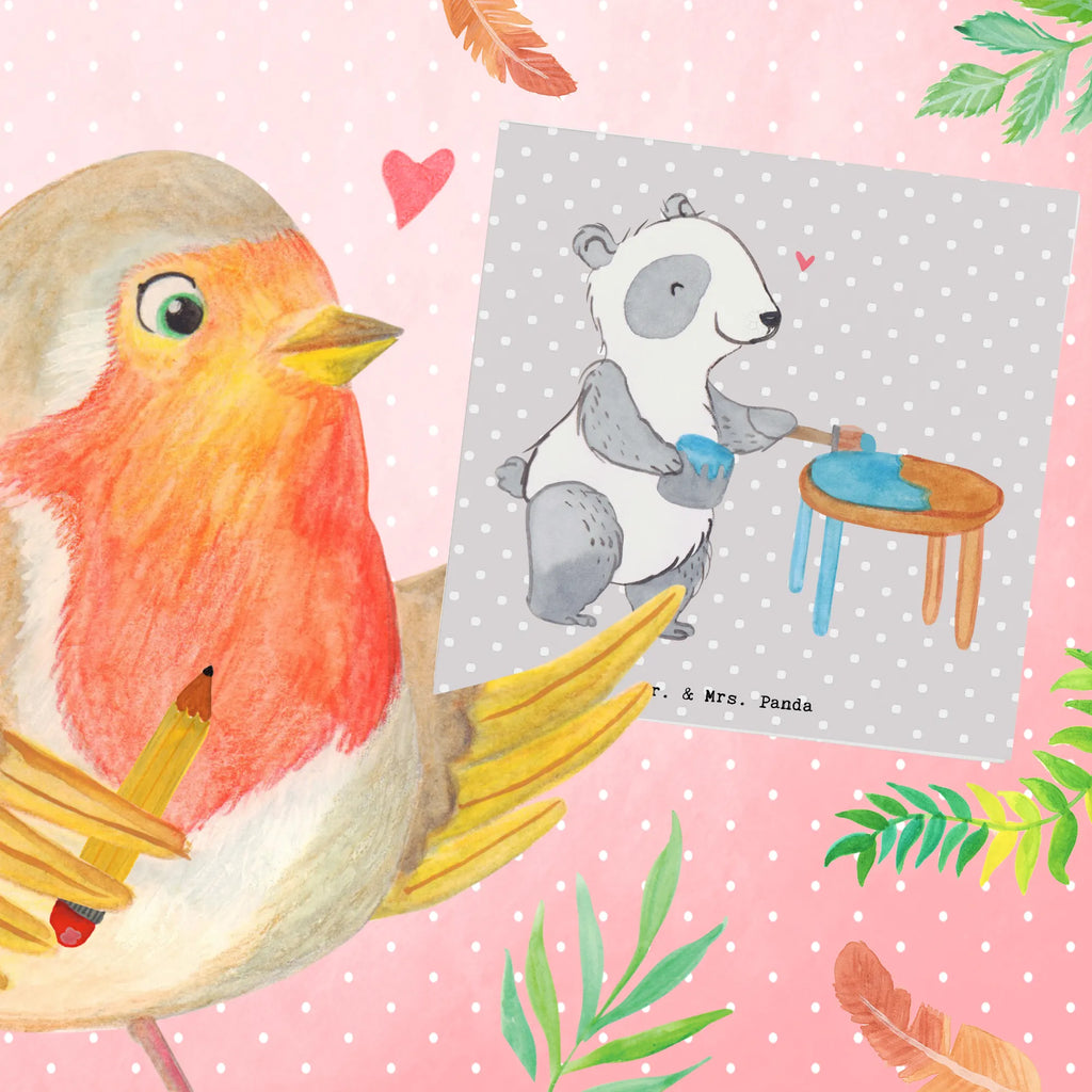 Deluxe Card panda restore furniture Glückwunschkarte, Hochwertige Grußkarte, Klappkarte, Karte, Hochzeitskarte, Geburtstagskarte, Grußkarte, Einladungskarte, Hochwertige Klappkarte, Geschenk, Sport, Sportart, Hobby, Schenken, Danke, Dankeschön, Auszeichnung, Gewinn, Sportler, Handwerk, Möbel restaurieren, antike Möbel restaurieren, Restaurator