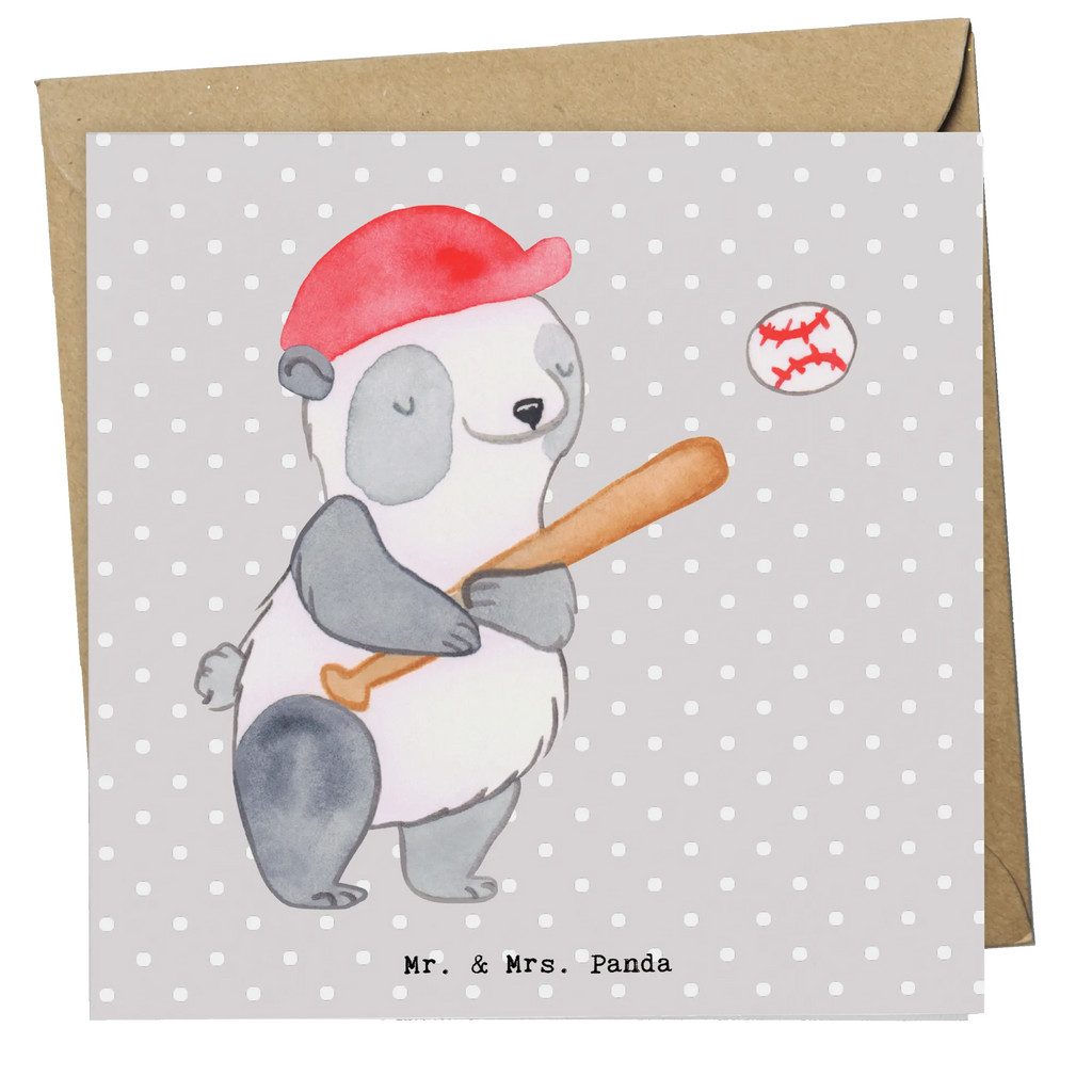 Deluxe Karte Panda Baseball spielen Hochwertige Grußkarte, Hochwertige Klappkarte, Klappkarte, Glückwunschkarte, Karte, Grußkarte, Geburtstagskarte, Hochzeitskarte, Einladungskarte, Geschenk, Sport, Sportart, Hobby, Schenken, Danke, Dankeschön, Auszeichnung, Gewinn, Sportler, Baseballverein, Baseball Match, Baseball spielen, Baseballplatz, Ballsport, Baseball Spielen