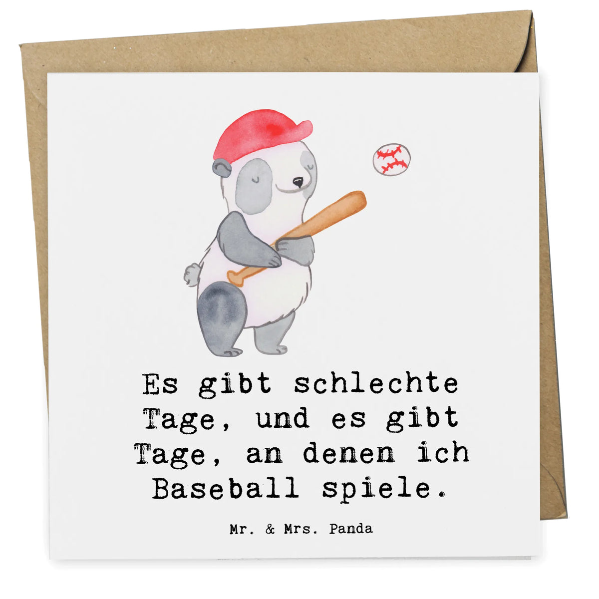 Deluxe Karte Panda Baseball spielen