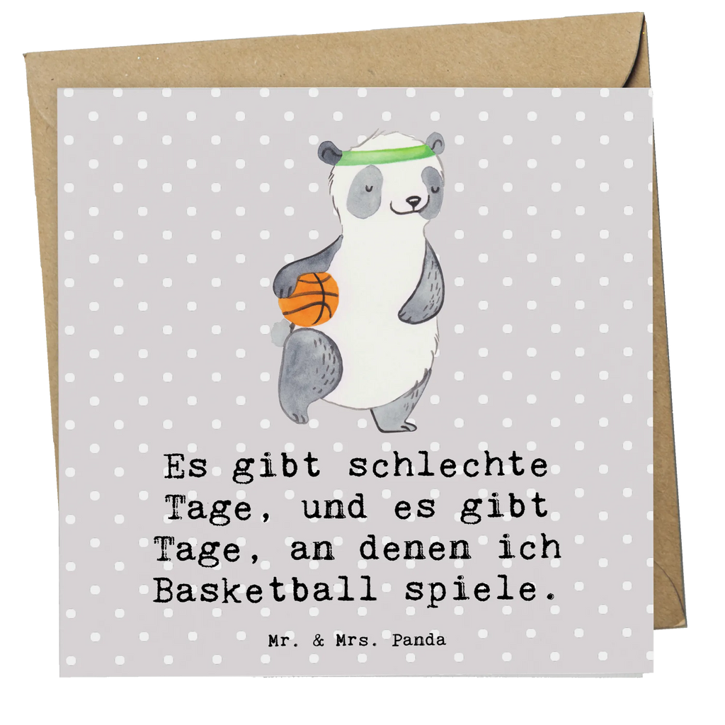 Deluxe Card panda basketball Grußkarte, Einladungskarte, Geburtstagskarte, Klappkarte, Karte, Glückwunschkarte, Hochzeitskarte, Hochwertige Grußkarte, Hochwertige Klappkarte, Geschenk, Sport, Sportart, Hobby, Schenken, Danke, Dankeschön, Auszeichnung, Gewinn, Sportler, Basketball Verein, Basketball Verband, Basketballplatz, Basketball