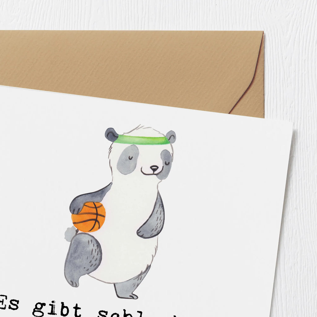 Deluxe Card panda basketball Grußkarte, Einladungskarte, Geburtstagskarte, Klappkarte, Karte, Glückwunschkarte, Hochzeitskarte, Hochwertige Grußkarte, Hochwertige Klappkarte, Geschenk, Sport, Sportart, Hobby, Schenken, Danke, Dankeschön, Auszeichnung, Gewinn, Sportler, Basketball Verein, Basketball Verband, Basketballplatz, Basketball