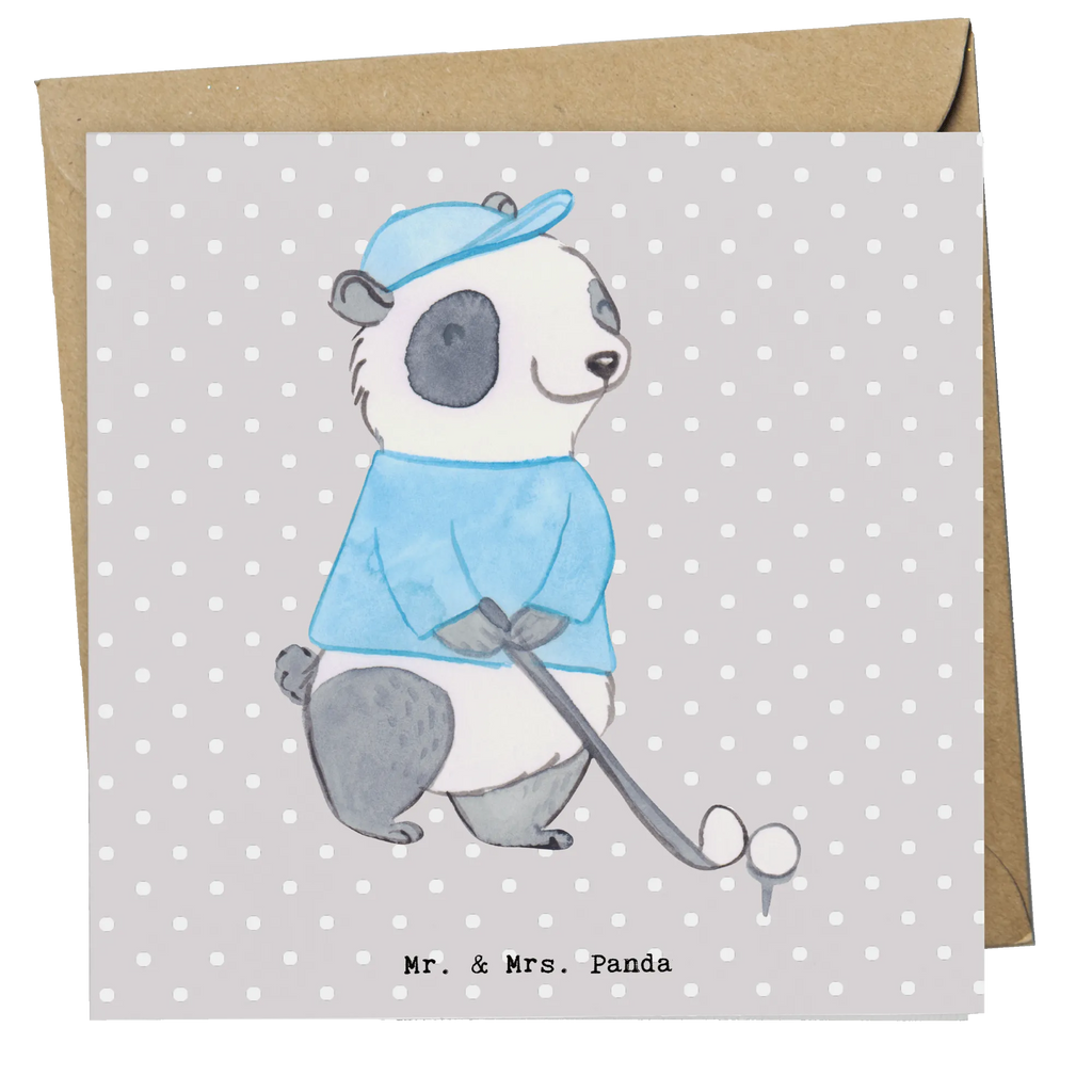 Deluxe Karte Panda Golfen Hochwertige Grußkarte, Hochwertige Klappkarte, Hochzeitskarte, Glückwunschkarte, Klappkarte, Geburtstagskarte, Karte, Grußkarte, Einladungskarte, Geschenk, Sport, Sportart, Hobby, Schenken, Danke, Dankeschön, Auszeichnung, Gewinn, Sportler, Golf Verein, Golfplatz, Golfen, Golf spielen, Golfturnier