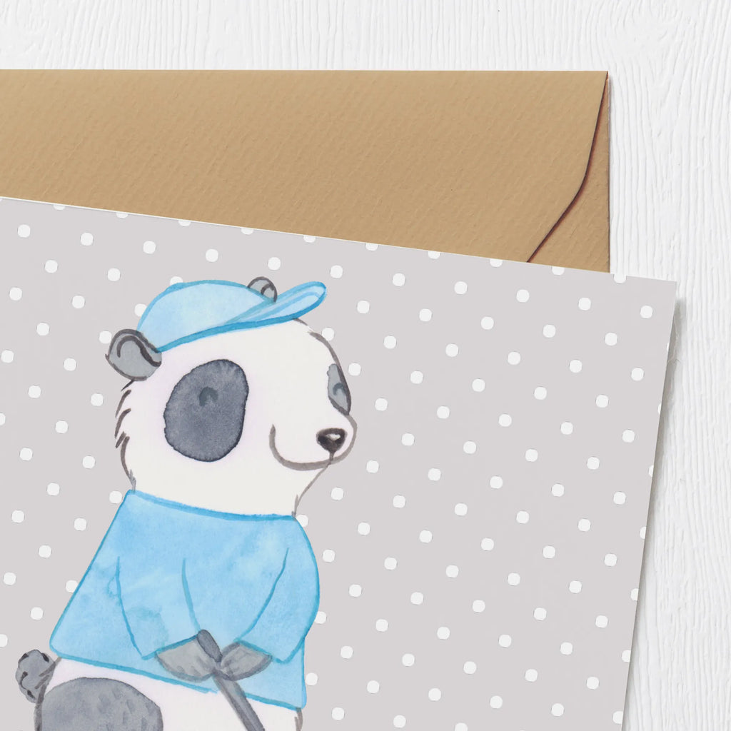 Deluxe Karte Panda Golfen Hochwertige Grußkarte, Hochwertige Klappkarte, Hochzeitskarte, Glückwunschkarte, Klappkarte, Geburtstagskarte, Karte, Grußkarte, Einladungskarte, Geschenk, Sport, Sportart, Hobby, Schenken, Danke, Dankeschön, Auszeichnung, Gewinn, Sportler, Golf Verein, Golfplatz, Golfen, Golf spielen, Golfturnier