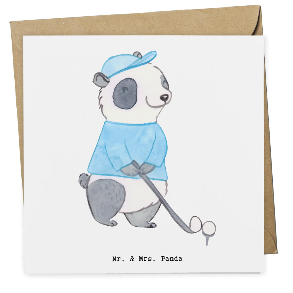 Deluxe Karte Panda Golfen Hochwertige Grußkarte, Hochwertige Klappkarte, Hochzeitskarte, Glückwunschkarte, Klappkarte, Geburtstagskarte, Karte, Grußkarte, Einladungskarte, Geschenk, Sport, Sportart, Hobby, Schenken, Danke, Dankeschön, Auszeichnung, Gewinn, Sportler, Golf Verein, Golfplatz, Golfen, Golf spielen, Golfturnier