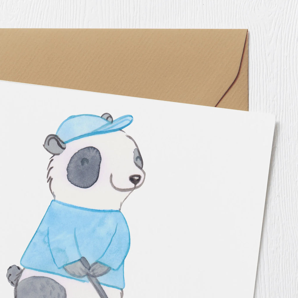 Deluxe Karte Panda Golfen Hochwertige Grußkarte, Hochwertige Klappkarte, Hochzeitskarte, Glückwunschkarte, Klappkarte, Geburtstagskarte, Karte, Grußkarte, Einladungskarte, Geschenk, Sport, Sportart, Hobby, Schenken, Danke, Dankeschön, Auszeichnung, Gewinn, Sportler, Golf Verein, Golfplatz, Golfen, Golf spielen, Golfturnier