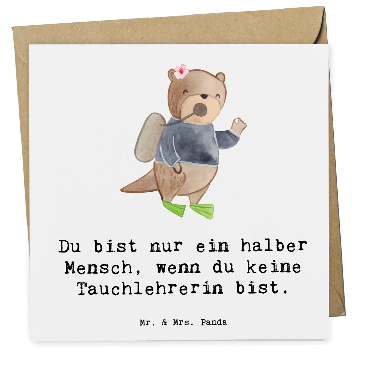 Deluxe Karte Tauchlehrerin Herz