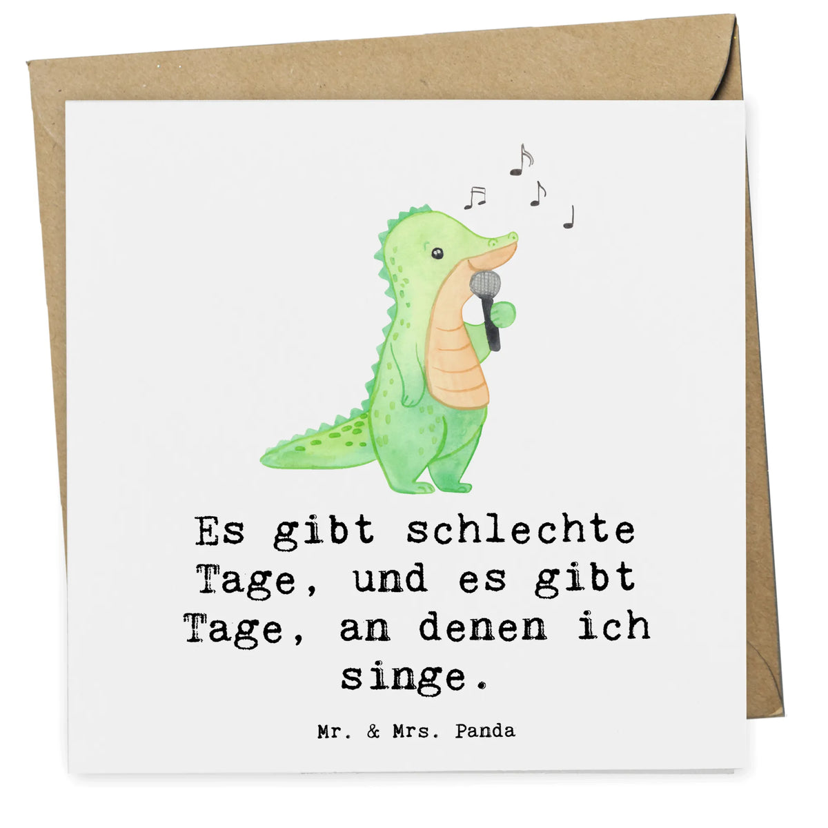 Deluxe Karte Krokodil Singen