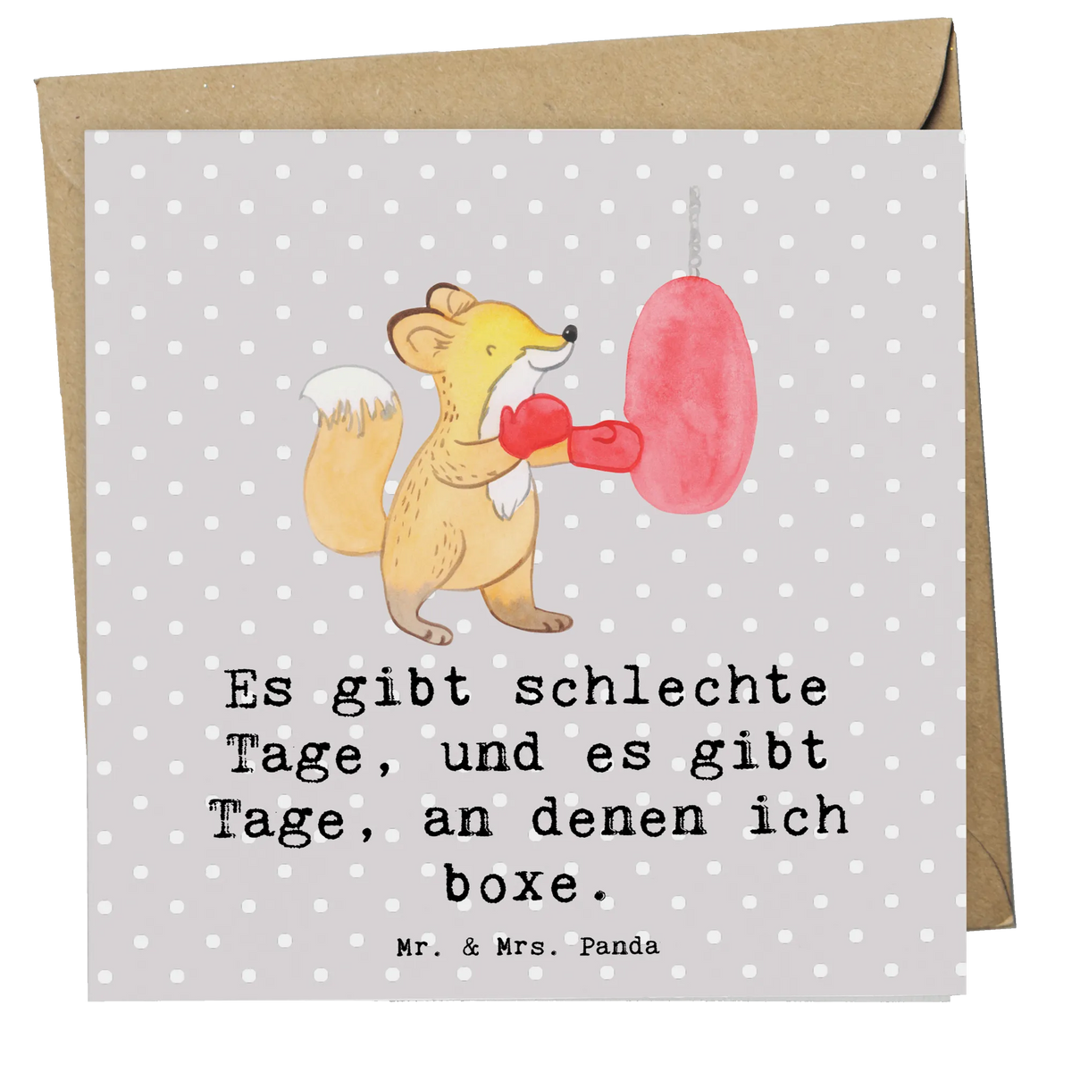 Deluxe Card Fox boxing Grußkarte, anlasskarte, Glückwunschkarte, faltkarte, Klappkarte, doppelkarte, Sportart, Hobby, Danke, Dankeschön, Geschenk, Auszeichnung, Gewinn, Sportler, Schenken, Sport, Boxtraining, Boxen, Boxkampf