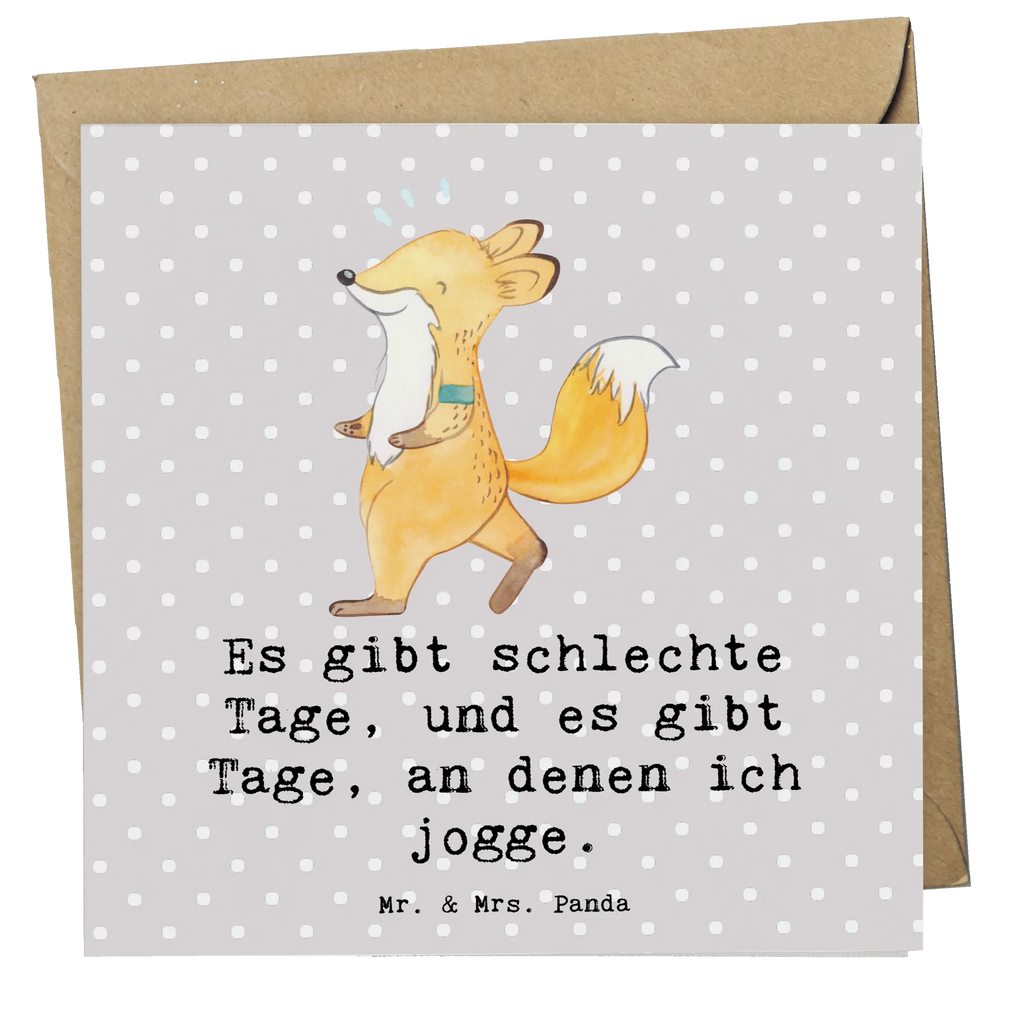 Deluxe Card Fox Jog Hochwertige Grußkarte, Grußkarte, Glückwunschkarte, Einladungskarte, Hochzeitskarte, Hochwertige Klappkarte, Geburtstagskarte, Klappkarte, Karte, Geschenk, Sport, Sportart, Hobby, Schenken, Danke, Dankeschön, Auszeichnung, Gewinn, Sportler, Dauerlauf, Laufen, Joggen, Laufsport