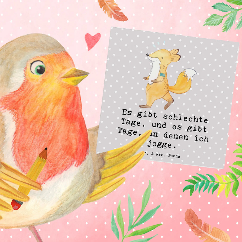 Deluxe Card Fox Jog Hochwertige Grußkarte, Grußkarte, Glückwunschkarte, Einladungskarte, Hochzeitskarte, Hochwertige Klappkarte, Geburtstagskarte, Klappkarte, Karte, Geschenk, Sport, Sportart, Hobby, Schenken, Danke, Dankeschön, Auszeichnung, Gewinn, Sportler, Dauerlauf, Laufen, Joggen, Laufsport