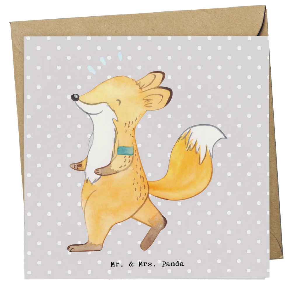 Deluxe Card Fox Jog Hochwertige Grußkarte, Grußkarte, Glückwunschkarte, Einladungskarte, Hochzeitskarte, Hochwertige Klappkarte, Geburtstagskarte, Klappkarte, Karte, Geschenk, Sport, Sportart, Hobby, Schenken, Danke, Dankeschön, Auszeichnung, Gewinn, Sportler, Dauerlauf, Laufen, Joggen, Laufsport