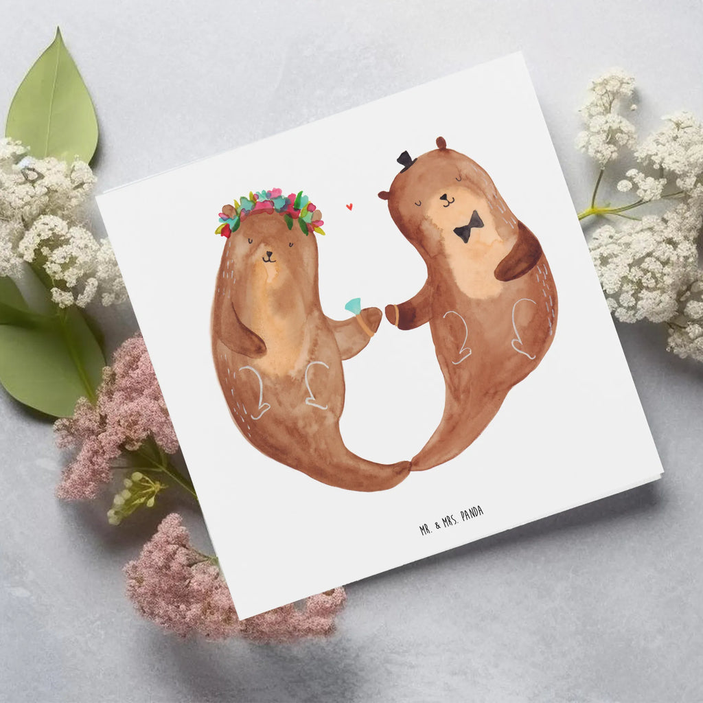Deluxe Karte Hochzeit Otter Hochzeitskarte, Karte, Glückwunschkarte, Klappkarte, Hochwertige Grußkarte, Grußkarte, Hochwertige Klappkarte, Einladungskarte, Geburtstagskarte, Hochzeit, Hochzeitsgeschenk, Ehe, Hochzeitsfeier, Trauung, Trauungsgeschenk, Verlobungsfeier, Verlobungsgeschenk, Hochzeitsgeschenkideen, Hochzeitsgeschenke für Brautpaar, Geschenk zur Hochzeit, Hochzeitstag
