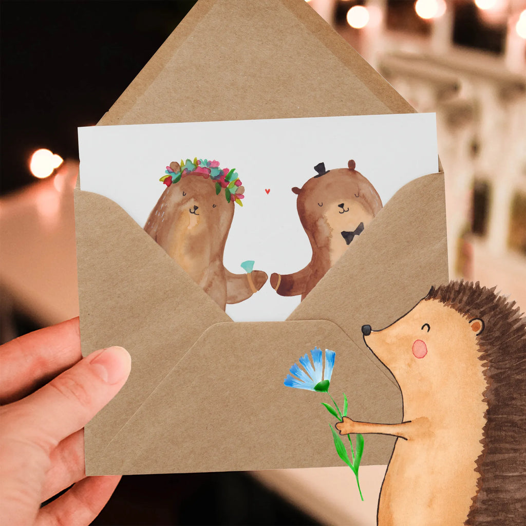 Deluxe Karte Hochzeit Otter Hochzeitskarte, Karte, Glückwunschkarte, Klappkarte, Hochwertige Grußkarte, Grußkarte, Hochwertige Klappkarte, Einladungskarte, Geburtstagskarte, Hochzeit, Hochzeitsgeschenk, Ehe, Hochzeitsfeier, Trauung, Trauungsgeschenk, Verlobungsfeier, Verlobungsgeschenk, Hochzeitsgeschenkideen, Hochzeitsgeschenke für Brautpaar, Geschenk zur Hochzeit, Hochzeitstag