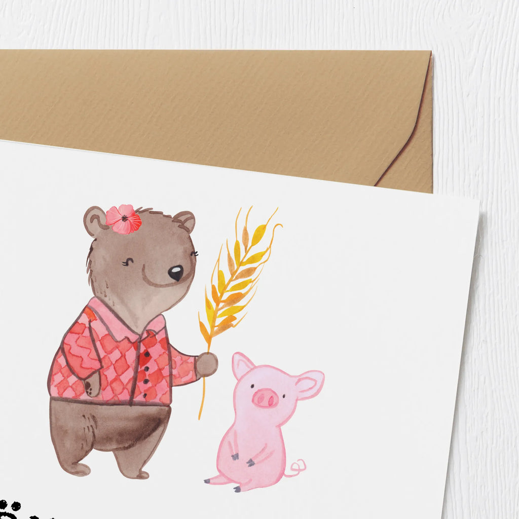 Deluxe Karte Bäuerin Leidenschaft Klappkarte, Karte, Glückwunschkarte, Hochwertige Grußkarte, Hochzeitskarte, Einladungskarte, Geburtstagskarte, Hochwertige Klappkarte, Grußkarte, Beruf, Ausbildung, Jubiläum, Abschied, Rente, Kollege, Kollegin, Geschenk, Schenken, Arbeitskollege, Mitarbeiter, Firma, Danke, Dankeschön, Tierwirtin, Farmerin, Agronomin, Bäuerin, Bauernhof, Landwirtin