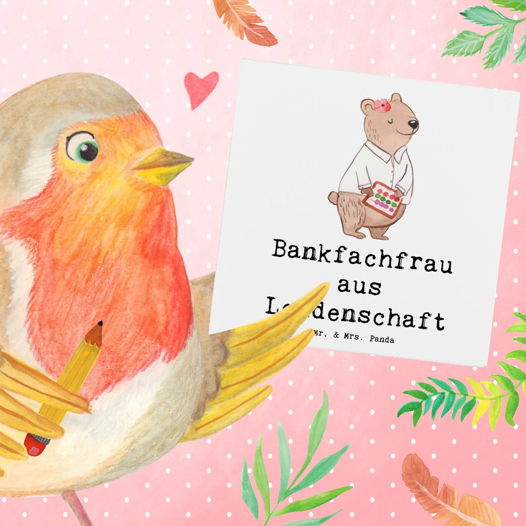 Deluxe Karte Bankfachfrau Leidenschaft Einladungskarte, Grußkarte, Hochwertige Klappkarte, Hochwertige Grußkarte, Karte, Glückwunschkarte, Geburtstagskarte, Hochzeitskarte, Klappkarte, Beruf, Ausbildung, Jubiläum, Abschied, Rente, Kollege, Kollegin, Geschenk, Schenken, Arbeitskollege, Mitarbeiter, Firma, Danke, Dankeschön, Bankberaterin, Bankangestellte, Bankfachfrau, Bänkerin