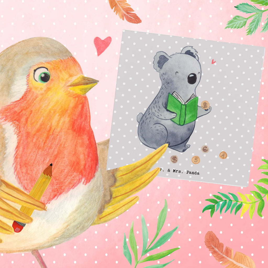 Deluxe Karte Koala Münzen sammeln Klappkarte, Glückwunschkarte, doppelkarte, faltkarte, Grußkarte, Schenken, Geschenk, Sport, Sportart, Hobby, Danke, Dankeschön, Auszeichnung, Gewinn, Sportler, Numismatik, Münzen Sammeln, Münzen aus Aller Welt