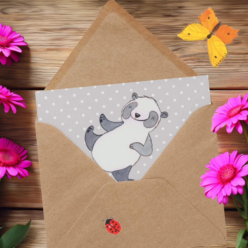 Deluxe Card panda martial arts Geburtstagskarte, Karte, Einladungskarte, Glückwunschkarte, Hochwertige Grußkarte, Klappkarte, Grußkarte, Hochwertige Klappkarte, Hochzeitskarte, Geschenk, Sport, Sportart, Hobby, Schenken, Danke, Dankeschön, Auszeichnung, Gewinn, Sportler, Selbstverteidigung, Kampfsportarten, Kampfkunst