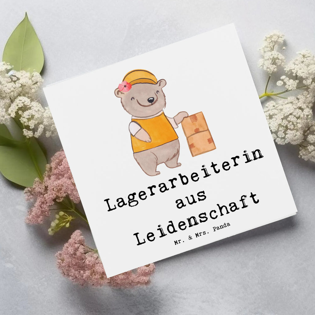 Deluxe Karte Lagerarbeiterin Leidenschaft Karte, Hochwertige Klappkarte, Hochzeitskarte, Hochwertige Grußkarte, Klappkarte, Einladungskarte, Geburtstagskarte, Glückwunschkarte, Grußkarte, Beruf, Ausbildung, Jubiläum, Abschied, Rente, Kollege, Kollegin, Geschenk, Schenken, Arbeitskollege, Mitarbeiter, Firma, Danke, Dankeschön, Fachlageristin, Lagerverwalterin, Lageristin, Lagerarbeiterin