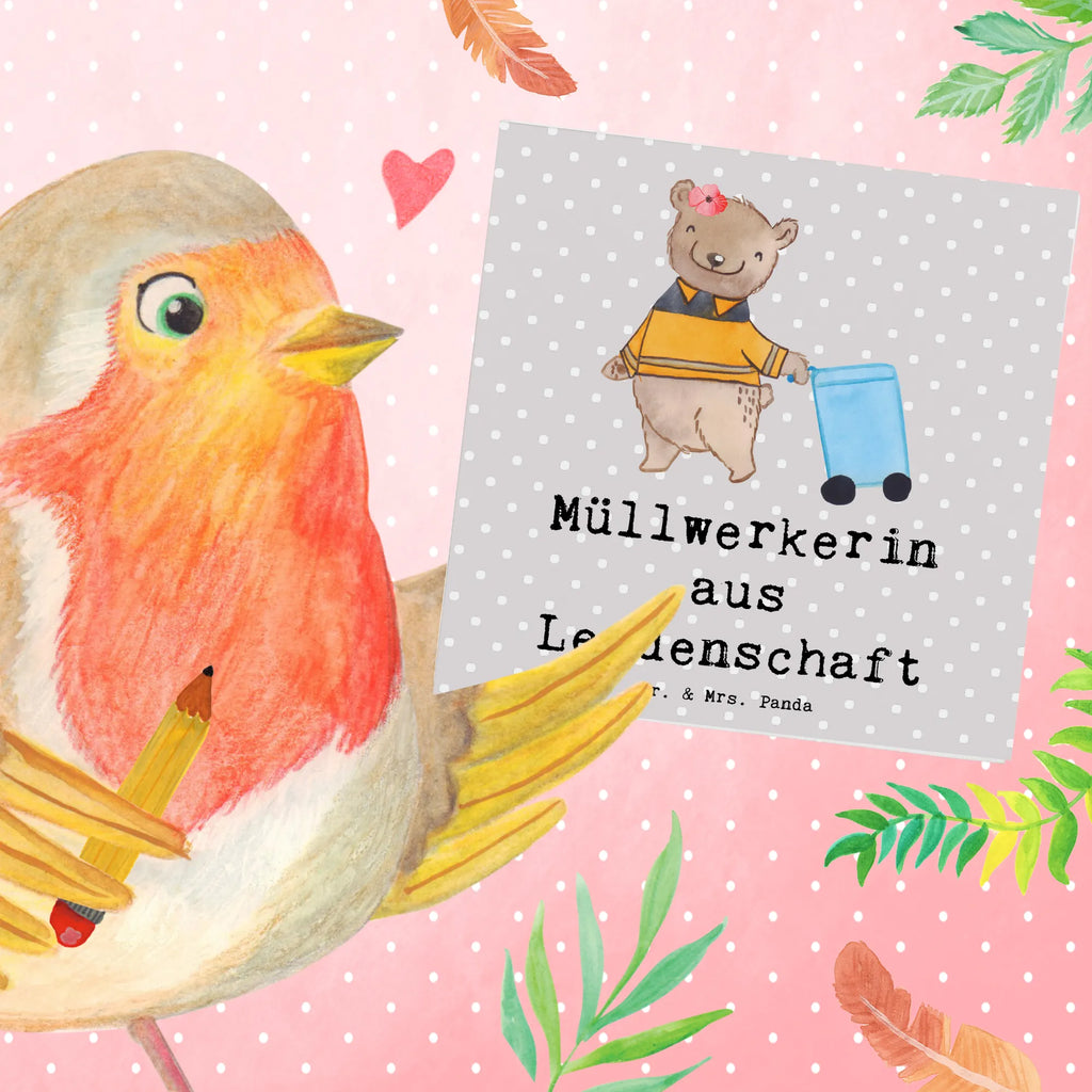 Deluxe Card female garbage collector passion Karte, Grußkarte, Hochwertige Grußkarte, Geburtstagskarte, Glückwunschkarte, Hochzeitskarte, Einladungskarte, Hochwertige Klappkarte, Klappkarte, Beruf, Ausbildung, Jubiläum, Abschied, Rente, Kollege, Kollegin, Geschenk, Schenken, Arbeitskollege, Mitarbeiter, Firma, Danke, Dankeschön, Müllwerkerin, Kehrichtfrau, Müllentsorgerin, Müllfrau, Müllfahreriin, Fachkraft Kreislauf- und Abfallwirtschaft