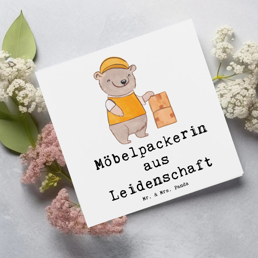 Deluxe Card Furniture Packer Passion Grußkarte, Hochwertige Grußkarte, Einladungskarte, Hochzeitskarte, Karte, Hochwertige Klappkarte, Glückwunschkarte, Geburtstagskarte, Klappkarte, Beruf, Ausbildung, Jubiläum, Abschied, Rente, Kollege, Kollegin, Geschenk, Schenken, Arbeitskollege, Mitarbeiter, Firma, Danke, Dankeschön, Umzugsservice, Umzugshelferin, Umzugsfirma, Möbelpackerin