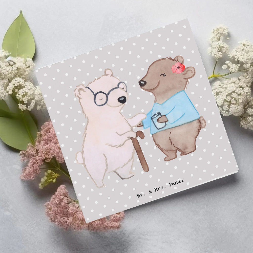 Deluxe Card Geriatric nurse Heart Glückwunschkarte, Hochzeitskarte, Einladungskarte, Hochwertige Grußkarte, Klappkarte, Hochwertige Klappkarte, Karte, Grußkarte, Geburtstagskarte, Beruf, Ausbildung, Jubiläum, Abschied, Rente, Kollege, Kollegin, Geschenk, Schenken, Arbeitskollege, Mitarbeiter, Firma, Danke, Dankeschön, Altenpflegerin, Pflegerin, Altenheim Eröffnung