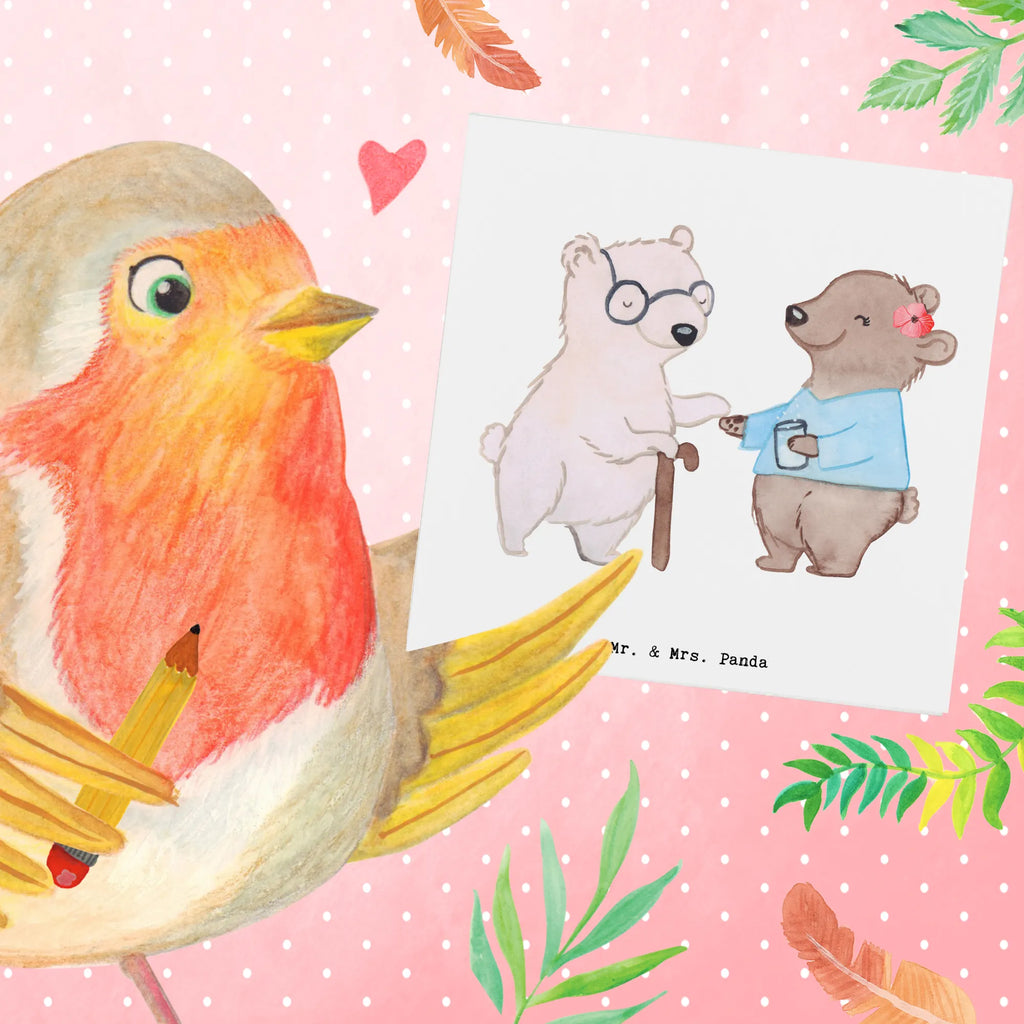 Deluxe Card Geriatric nurse Heart Glückwunschkarte, Hochzeitskarte, Einladungskarte, Hochwertige Grußkarte, Klappkarte, Hochwertige Klappkarte, Karte, Grußkarte, Geburtstagskarte, Beruf, Ausbildung, Jubiläum, Abschied, Rente, Kollege, Kollegin, Geschenk, Schenken, Arbeitskollege, Mitarbeiter, Firma, Danke, Dankeschön, Altenpflegerin, Pflegerin, Altenheim Eröffnung