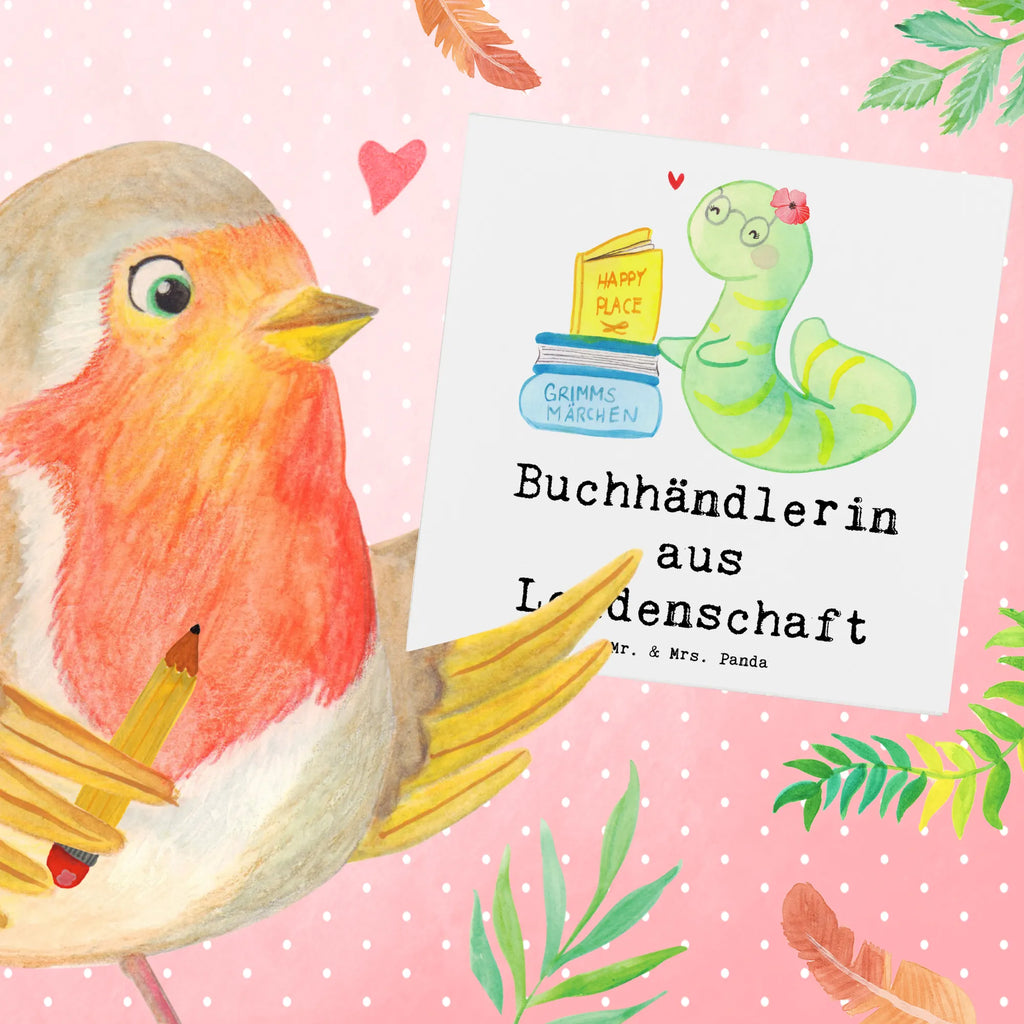 Deluxe Card bookseller Passion Grußkarte, Einladungskarte, Hochwertige Klappkarte, Glückwunschkarte, Hochzeitskarte, Karte, Geburtstagskarte, Klappkarte, Hochwertige Grußkarte, Beruf, Ausbildung, Jubiläum, Abschied, Rente, Kollege, Kollegin, Geschenk, Schenken, Arbeitskollege, Mitarbeiter, Firma, Danke, Dankeschön, Bibliothekarin, Bücherwurm, Buchverkäuferin, Buchhandlung, Buchhändlerin