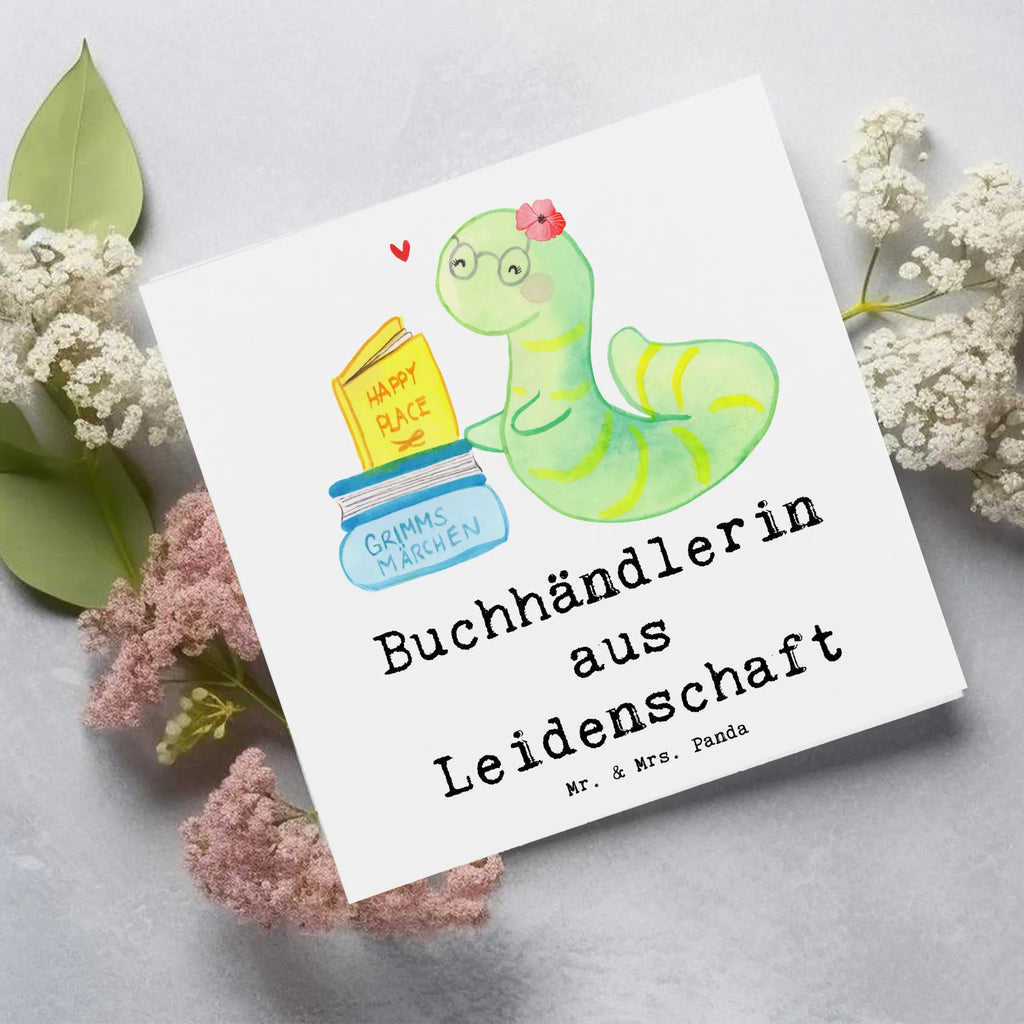 Deluxe Card bookseller Passion Grußkarte, Einladungskarte, Hochwertige Klappkarte, Glückwunschkarte, Hochzeitskarte, Karte, Geburtstagskarte, Klappkarte, Hochwertige Grußkarte, Beruf, Ausbildung, Jubiläum, Abschied, Rente, Kollege, Kollegin, Geschenk, Schenken, Arbeitskollege, Mitarbeiter, Firma, Danke, Dankeschön, Bibliothekarin, Bücherwurm, Buchverkäuferin, Buchhandlung, Buchhändlerin