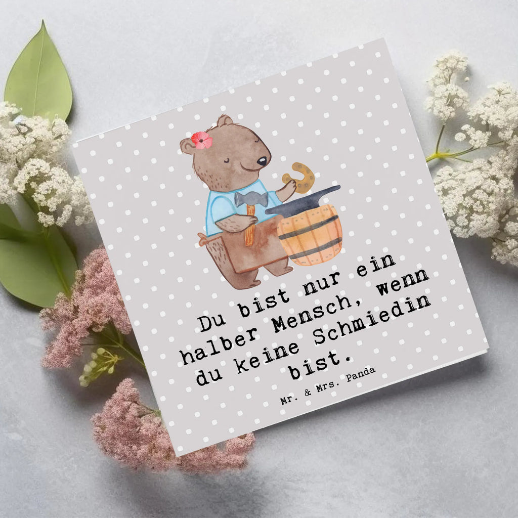 Deluxe Card female blacksmith Heart Glückwunschkarte, Grußkarte, Hochzeitskarte, Karte, Klappkarte, Hochwertige Grußkarte, Einladungskarte, Geburtstagskarte, Hochwertige Klappkarte, Beruf, Ausbildung, Jubiläum, Abschied, Rente, Kollege, Kollegin, Geschenk, Schenken, Arbeitskollege, Mitarbeiter, Firma, Danke, Dankeschön