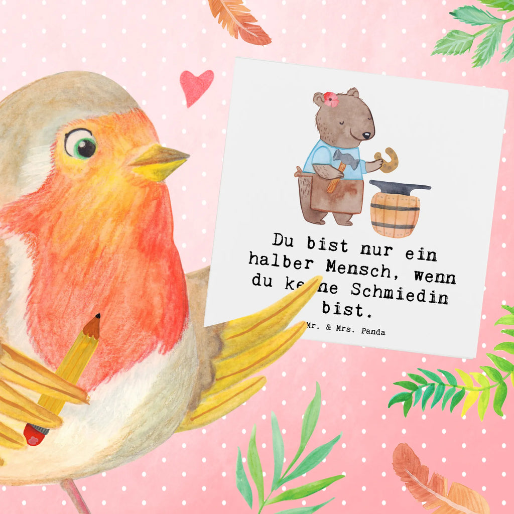 Deluxe Card female blacksmith Heart Glückwunschkarte, Grußkarte, Hochzeitskarte, Karte, Klappkarte, Hochwertige Grußkarte, Einladungskarte, Geburtstagskarte, Hochwertige Klappkarte, Beruf, Ausbildung, Jubiläum, Abschied, Rente, Kollege, Kollegin, Geschenk, Schenken, Arbeitskollege, Mitarbeiter, Firma, Danke, Dankeschön