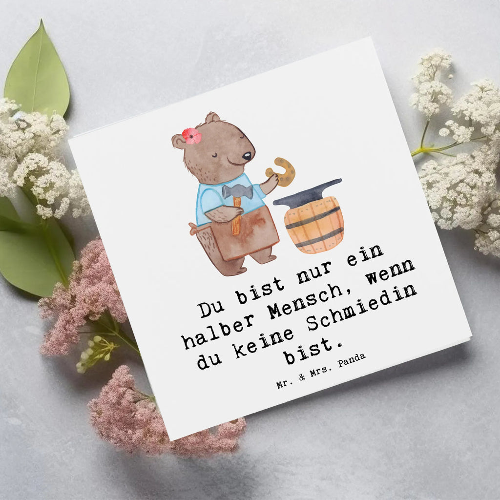 Deluxe Card female blacksmith Heart Glückwunschkarte, Grußkarte, Hochzeitskarte, Karte, Klappkarte, Hochwertige Grußkarte, Einladungskarte, Geburtstagskarte, Hochwertige Klappkarte, Beruf, Ausbildung, Jubiläum, Abschied, Rente, Kollege, Kollegin, Geschenk, Schenken, Arbeitskollege, Mitarbeiter, Firma, Danke, Dankeschön