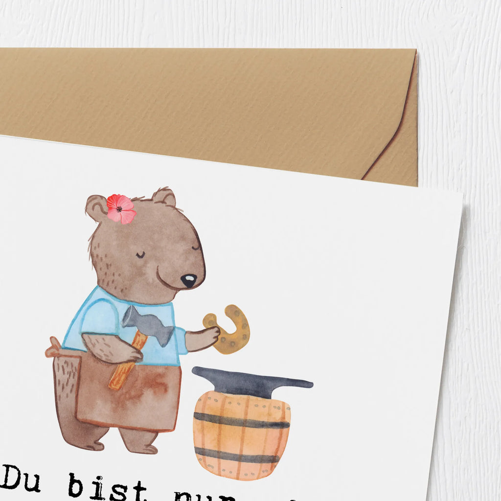 Deluxe Card female blacksmith Heart Glückwunschkarte, Grußkarte, Hochzeitskarte, Karte, Klappkarte, Hochwertige Grußkarte, Einladungskarte, Geburtstagskarte, Hochwertige Klappkarte, Beruf, Ausbildung, Jubiläum, Abschied, Rente, Kollege, Kollegin, Geschenk, Schenken, Arbeitskollege, Mitarbeiter, Firma, Danke, Dankeschön