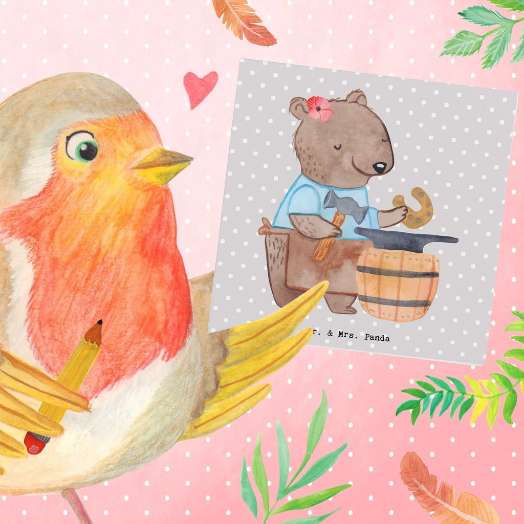 Deluxe Card female blacksmith Heart Glückwunschkarte, Grußkarte, Hochzeitskarte, Karte, Klappkarte, Hochwertige Grußkarte, Einladungskarte, Geburtstagskarte, Hochwertige Klappkarte, Beruf, Ausbildung, Jubiläum, Abschied, Rente, Kollege, Kollegin, Geschenk, Schenken, Arbeitskollege, Mitarbeiter, Firma, Danke, Dankeschön