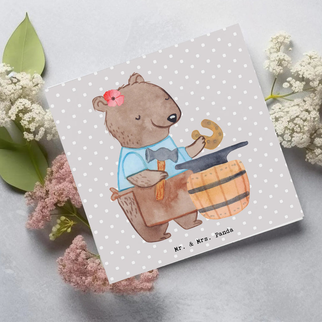 Deluxe Card female blacksmith Heart Glückwunschkarte, Grußkarte, Hochzeitskarte, Karte, Klappkarte, Hochwertige Grußkarte, Einladungskarte, Geburtstagskarte, Hochwertige Klappkarte, Beruf, Ausbildung, Jubiläum, Abschied, Rente, Kollege, Kollegin, Geschenk, Schenken, Arbeitskollege, Mitarbeiter, Firma, Danke, Dankeschön