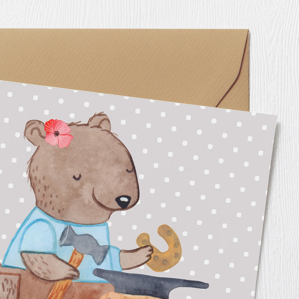 Deluxe Card female blacksmith Heart Glückwunschkarte, Grußkarte, Hochzeitskarte, Karte, Klappkarte, Hochwertige Grußkarte, Einladungskarte, Geburtstagskarte, Hochwertige Klappkarte, Beruf, Ausbildung, Jubiläum, Abschied, Rente, Kollege, Kollegin, Geschenk, Schenken, Arbeitskollege, Mitarbeiter, Firma, Danke, Dankeschön