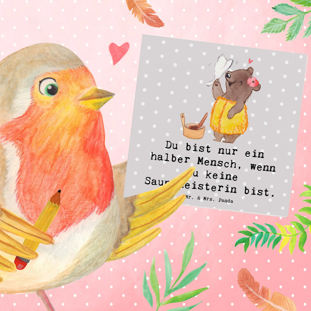 Deluxe Card Sauna Mistress Heart Hochwertige Klappkarte, Einladungskarte, Klappkarte, Karte, Grußkarte, Geburtstagskarte, Hochzeitskarte, Glückwunschkarte, Hochwertige Grußkarte, Beruf, Ausbildung, Jubiläum, Abschied, Rente, Kollege, Kollegin, Geschenk, Schenken, Arbeitskollege, Mitarbeiter, Firma, Danke, Dankeschön