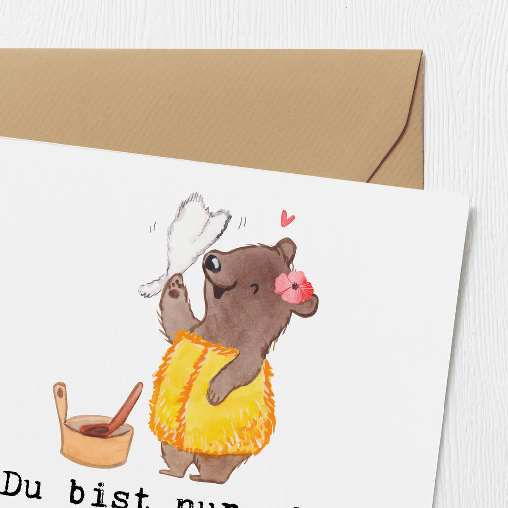 Deluxe Card Sauna Mistress Heart Hochwertige Klappkarte, Einladungskarte, Klappkarte, Karte, Grußkarte, Geburtstagskarte, Hochzeitskarte, Glückwunschkarte, Hochwertige Grußkarte, Beruf, Ausbildung, Jubiläum, Abschied, Rente, Kollege, Kollegin, Geschenk, Schenken, Arbeitskollege, Mitarbeiter, Firma, Danke, Dankeschön