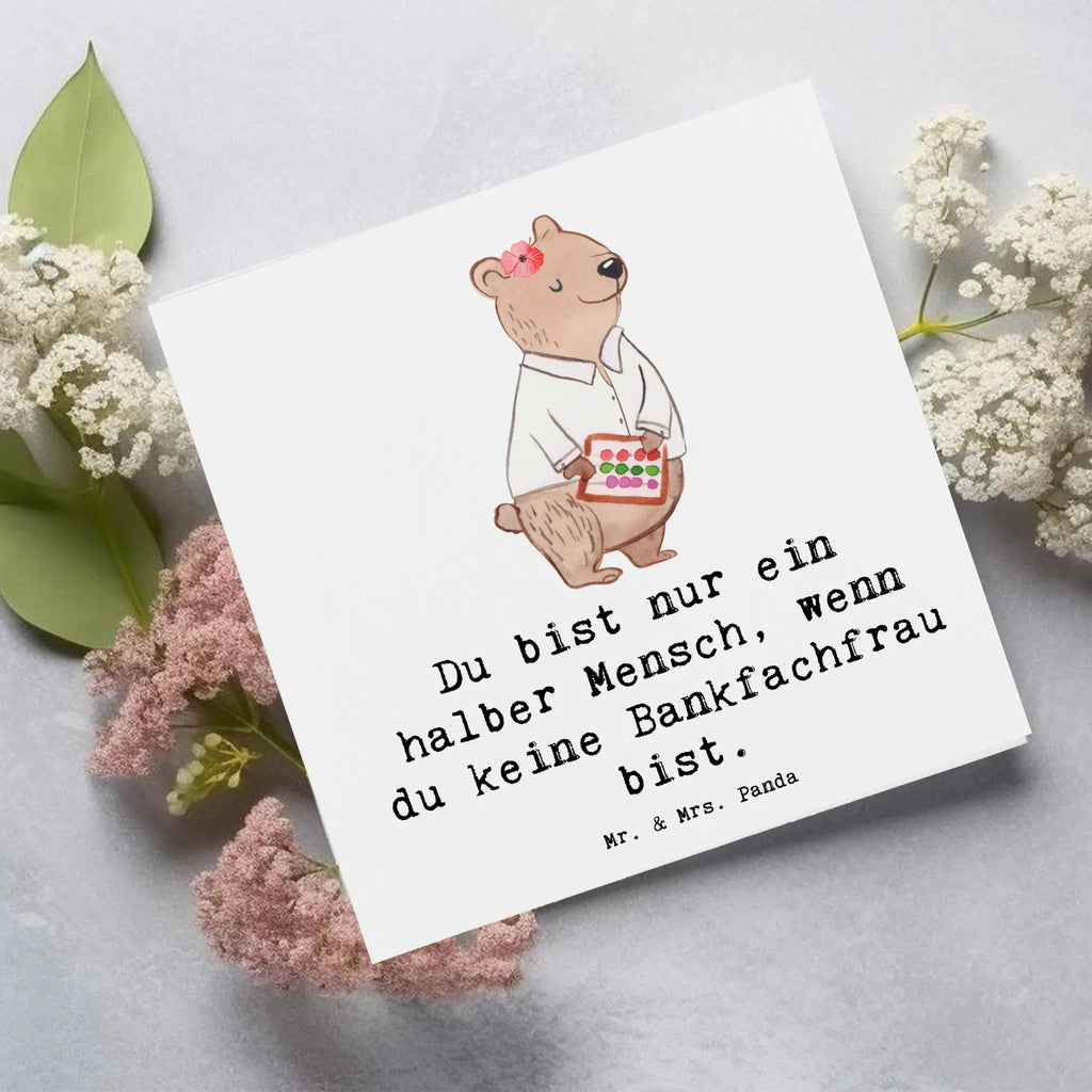 Deluxe Karte Bankfachfrau Herz Hochzeitskarte, Hochwertige Klappkarte, Klappkarte, Karte, Geburtstagskarte, Glückwunschkarte, Hochwertige Grußkarte, Einladungskarte, Grußkarte, Beruf, Ausbildung, Jubiläum, Abschied, Rente, Kollege, Kollegin, Geschenk, Schenken, Arbeitskollege, Mitarbeiter, Firma, Danke, Dankeschön, Bankangestellte, Bänkerin, Bankberaterin, Bankfachfrau
