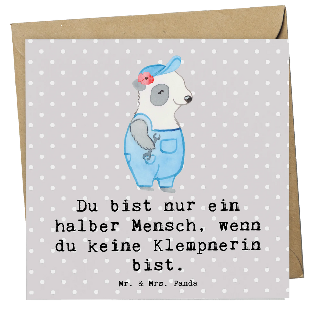 Deluxe Karte Klempnerin Herz Hochzeitskarte, Einladungskarte, Glückwunschkarte, Geburtstagskarte, Karte, Hochwertige Klappkarte, Hochwertige Grußkarte, Grußkarte, Klappkarte, Beruf, Ausbildung, Jubiläum, Abschied, Rente, Kollege, Kollegin, Geschenk, Schenken, Arbeitskollege, Mitarbeiter, Firma, Danke, Dankeschön, Meisterin, Installateurin, Klempnerin, Gesellenprüfung, Bauklempnerin, Fachbetrieb, Sanitärinstallationen, Handwerkerin