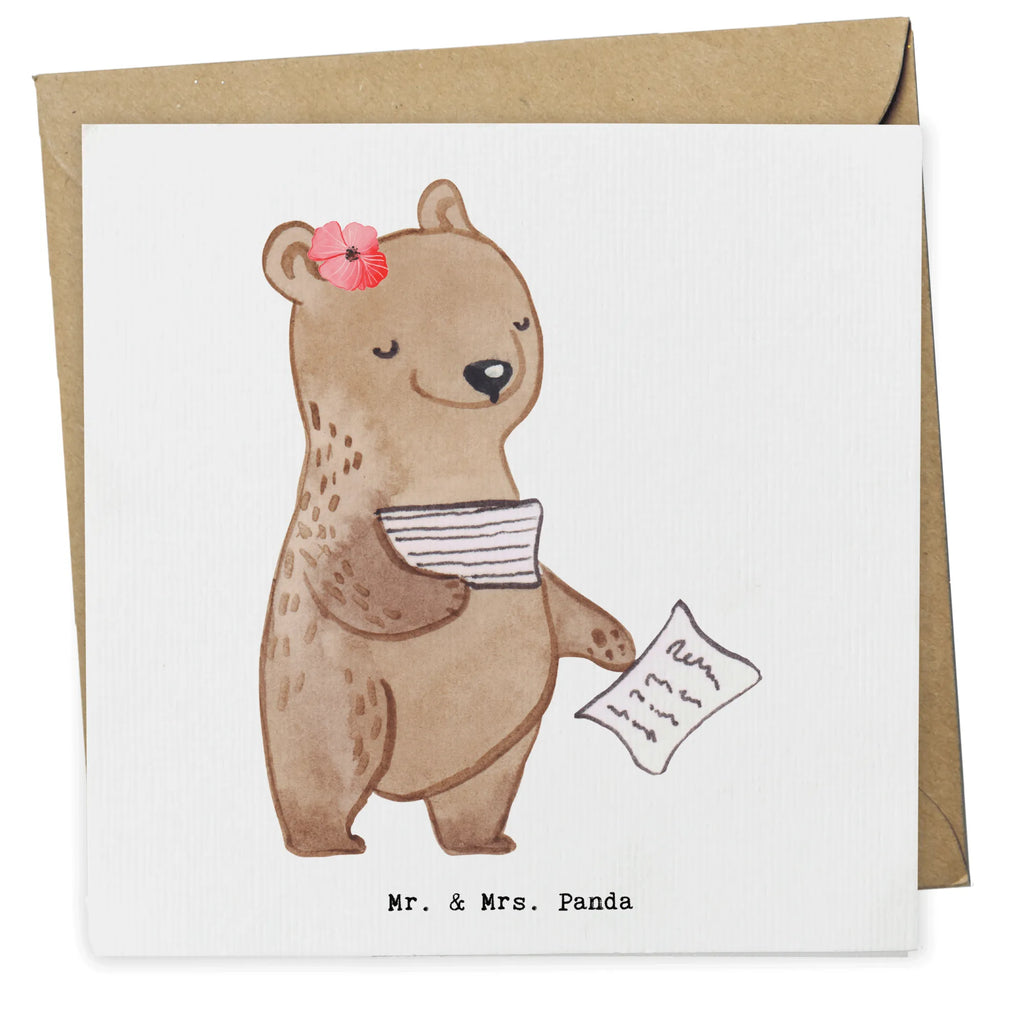 Deluxe Card Bookkeeper Heart Hochzeitskarte, Karte, Grußkarte, Klappkarte, Einladungskarte, Glückwunschkarte, Geburtstagskarte, Hochwertige Klappkarte, Hochwertige Grußkarte, Beruf, Ausbildung, Jubiläum, Abschied, Rente, Kollege, Kollegin, Geschenk, Schenken, Arbeitskollege, Mitarbeiter, Firma, Danke, Dankeschön, in Bürojob, Backoffice Mitarbeiterin, Buchhalter, Angestellte