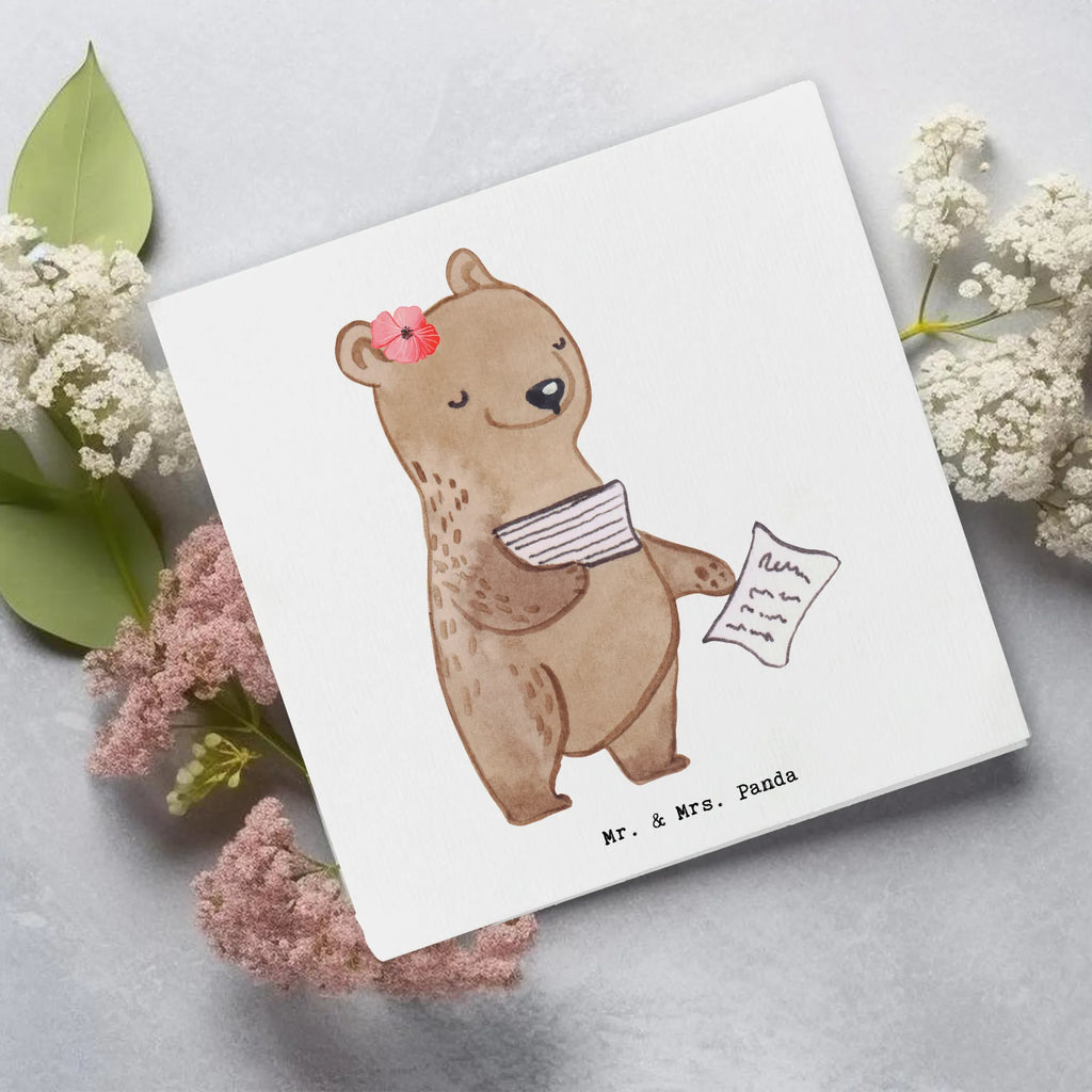 Deluxe Card Bookkeeper Heart Hochzeitskarte, Karte, Grußkarte, Klappkarte, Einladungskarte, Glückwunschkarte, Geburtstagskarte, Hochwertige Klappkarte, Hochwertige Grußkarte, Beruf, Ausbildung, Jubiläum, Abschied, Rente, Kollege, Kollegin, Geschenk, Schenken, Arbeitskollege, Mitarbeiter, Firma, Danke, Dankeschön, in Bürojob, Backoffice Mitarbeiterin, Buchhalter, Angestellte